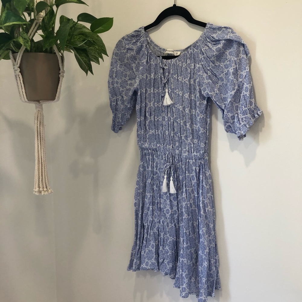 THE IMPECCABLE PIG - Blue and White Flowery Dress